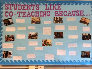 Students share reasons for supporting collaborative co-teaching strategies at Stone Scholastic Academy.