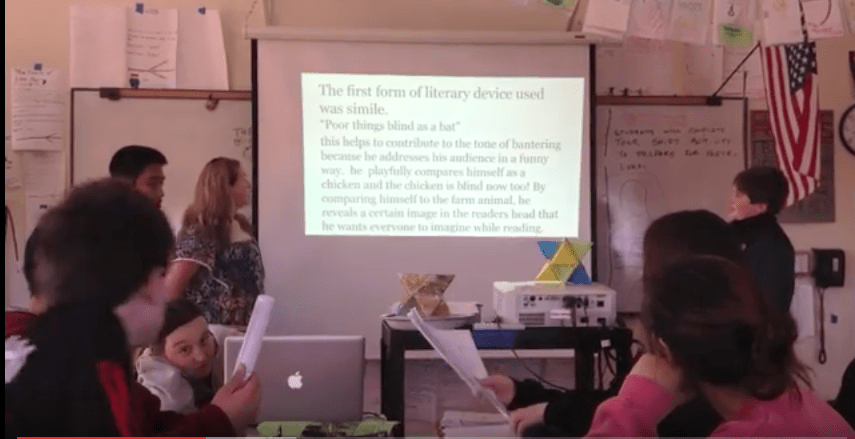 Classroom video helped teachers better understand the impact of new teaching strategies. Photo from project video.