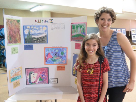Students were able to share their art with friends and family at a school fine arts night.